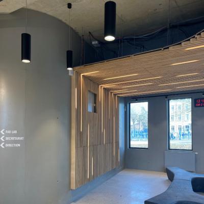 plafonnier encastre LED plafond bois ACTiLED