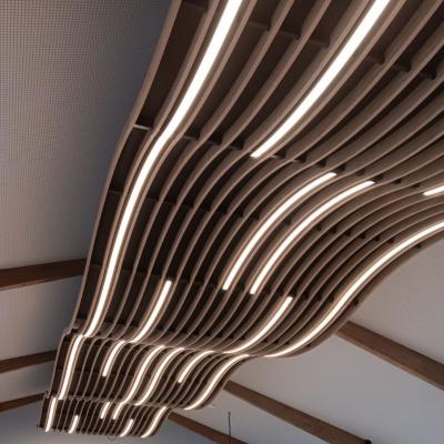 éclairage luminaires courbes ACTiLED plafond Laudescher salle de fete Cabasse