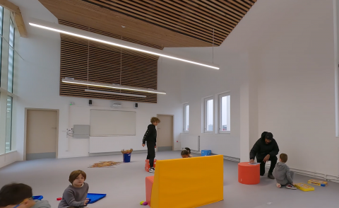 eclairage ACTiLED hall elementaire Ecole Joliot Curie La Courneuve