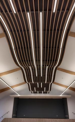 lineaire LED encastre ACTiLED dans habillage bois Laudescher