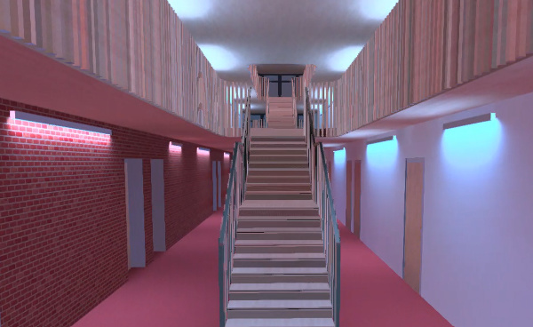 Simulation photométrique d'éclairage de bureaux