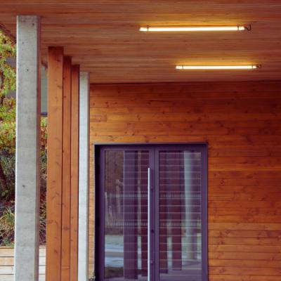 eclairage tubulaires LED exterieur lycee Savenay