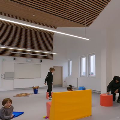 eclairage ACTiLED hall elementaire Ecole Joliot Curie La Courneuve