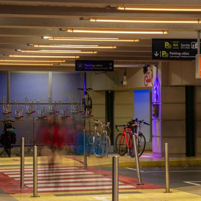 parking velo eclairage LED made in France ACTiLED gare SNCF PARIS